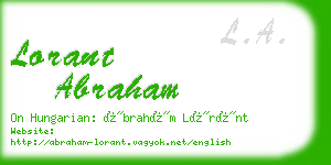 lorant abraham business card